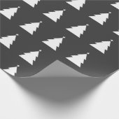 Kerstboom - Zwart en Wit - Modern - Kerstmis Cadeaupapier (Hoek)