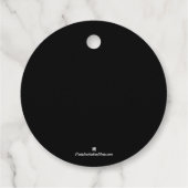 Kerstboom Zwart Kerstfeest Bedankjes Labels (Achterkant)