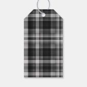 Kerstboom Zwart Rustiek Vrolijk Kerstfeest Cadeaulabel (Achterkant)