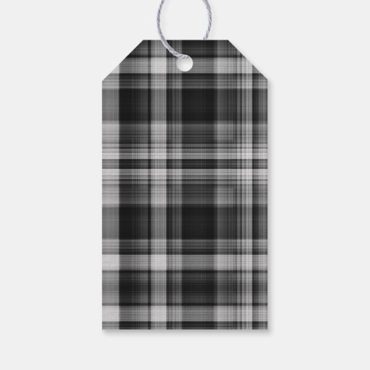 Kerstboom Zwart Rustiek Vrolijk Kerstfeest Cadeaulabel (Achterkant)