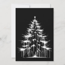 Kerstboom Zwart & Wit Grunge Chic Esthetiek