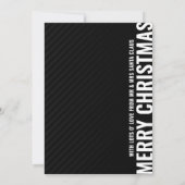 Kerstboom Zwart & Wit Grunge Chic Esthetiek Feestdagenkaart (Achterkant)