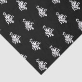 Kerstboom Zwart Wit Moderne minimale vakantie Tissuepapier (Detail)