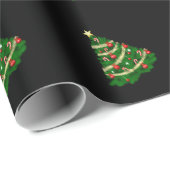 Kerstboom Zwarte Cadeaupapier (Rol Hoek)