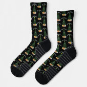 Kerstboom Zwarte Crewsokken Sokken (Links)