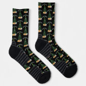 Kerstboom Zwarte Crewsokken Sokken (Rechts)