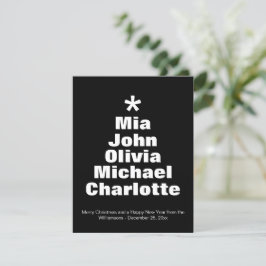 Kerstboom, zwarte en witte douanenaam