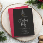 Kerstboom Zwarte Kerstfeest uitnodiging