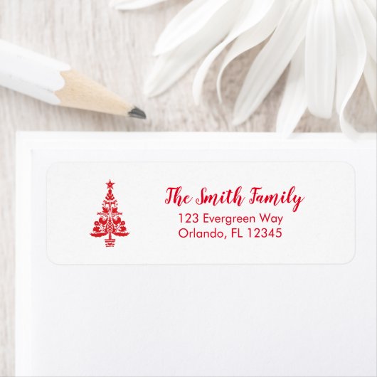 Kerstboom Zweeds Illustratie Noords adres Etiket (Insitu)