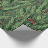 Kerstboomachtergrond Cadeaupapier (Hoek)