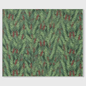 Kerstboomachtergrond Cadeaupapier (Vlak)