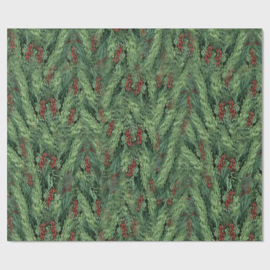 Kerstboomachtergrond Cadeaupapier (Vlak)