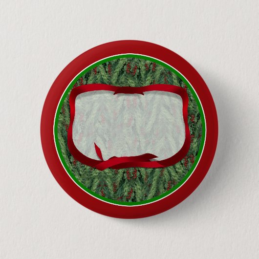 Kerstboomachtergrond Ronde Button 5,7 Cm (Voorkant)