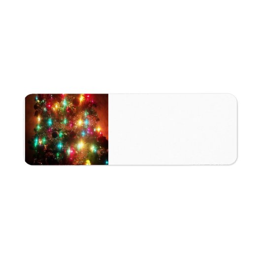 Kerstboomadreslabel Etiket (Voorkant)
