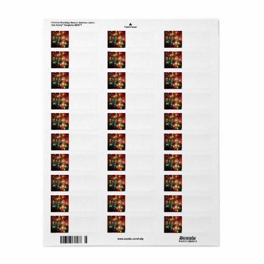 Kerstboomadreslabel Etiket (Full Sheet)