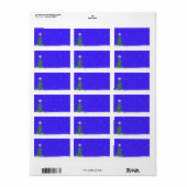 Kerstboomadreslabel Etiket (Full Sheet)
