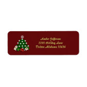 Kerstboomadresstickers Etiket (Voorkant)