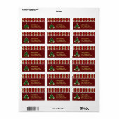 Kerstboomadresstickers Etiket (Full Sheet)