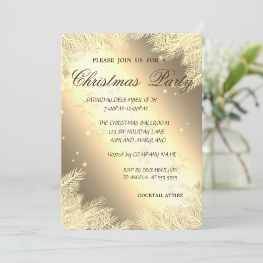 kerstboomafdelingen, feestfeest, kaart (Staand voorkant)