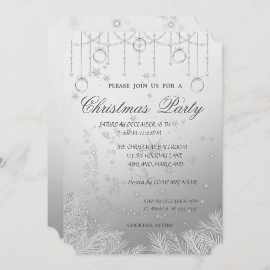 Kerstboomafdelingen, kerstfeestfeest kaart (Voorkant / Achterkant)