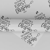 kerstboombaby's eerste kerstmis cadeaupapier