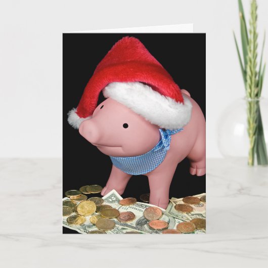 kerstboombank op geld kaart (Voorkant)