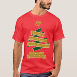 kerstboombanner Typografie Star Personeel T-shirt