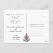 🎄 kerstboombauble - folklore [black] Holiday Feestdagenkaart (Achterkant)