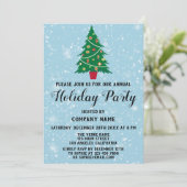 Kerstboombedrijf Vrijdag Blauwe sneeuw Kaart (Staand voorkant)