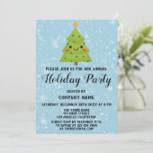 Kerstboombedrijf Vrijdag Blauwe sneeuw Kaart (Staand voorkant)