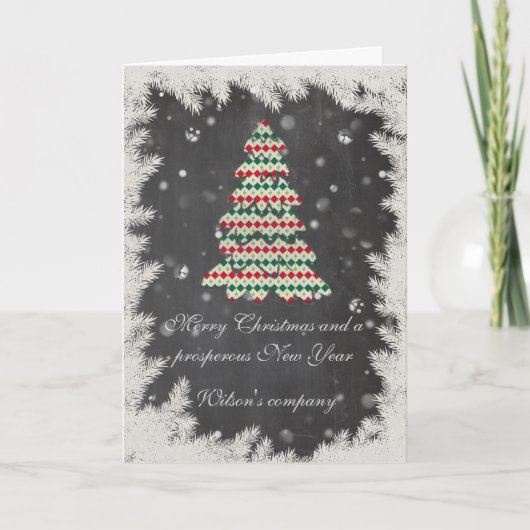 Kerstboombedrijfkalender 2018-karton feestdagen kaart (Voorkant)