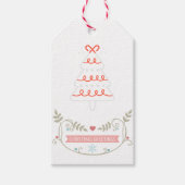 kerstboombegroetingen voor pasta's Modern Cadeaulabel (Voorkant)