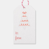 kerstboombegroetingen voor pasta's Modern Cadeaulabel (Achterkant)