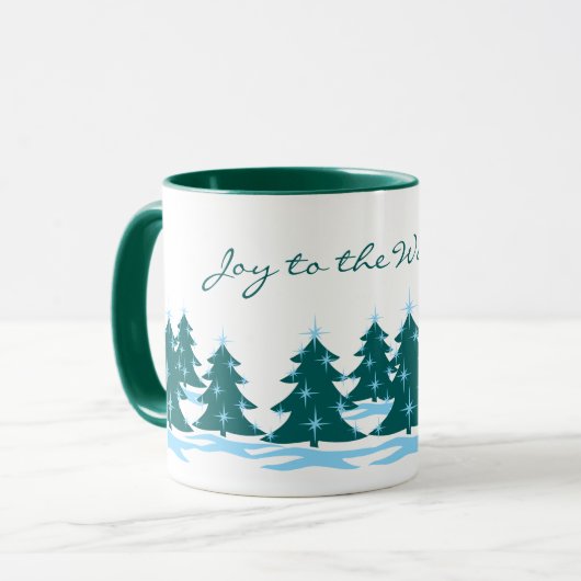 kerstboombeker met feestelijke Mok Koffiebeker (Voorkant links)