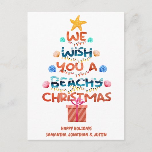 kerstboombeukenboom briefkaart (Voorkant)