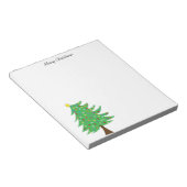 kerstboombiljet notitieblok (Schuin)
