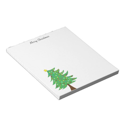 kerstboombiljet notitieblok (Schuin)