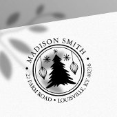 kerstboomblaasjes Cirkeladres retourzending Zelfinktende Stempel