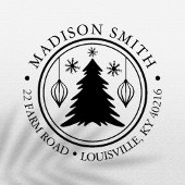 kerstboomblaasjes Cirkeladres retourzending Zelfinktende Stempel