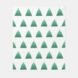 kerstboomblauw fleece deken