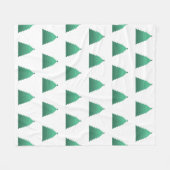 kerstboomblauw fleece deken (Voorkant (Horizontaal))