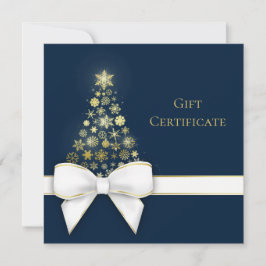 kerstboomblauw met gouden sneeuwvlokken blauwe kaa