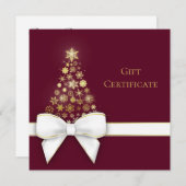 kerstboomblauw Snowflakes Violet Red Gift Card (Voorkant / Achterkant)