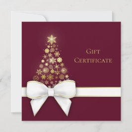 kerstboomblauw Snowflakes Violet Red Gift Card