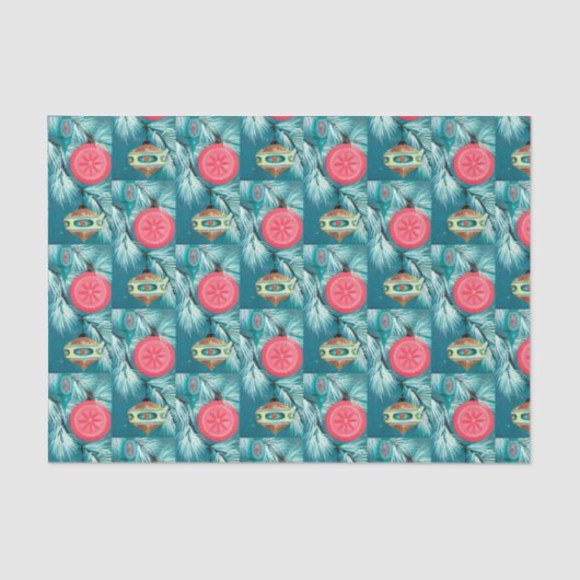  kerstboombolletje tissuepapier (Voorkant)