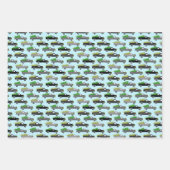 kerstboombomen met grote pasteivariëteit inpakpapier vel (Voorkant 2)