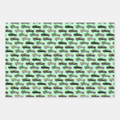 kerstboombomen met grote pasteivariëteit inpakpapier vel (Voorkant)