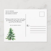 kerstboomboom 2 Kaart met kerstmis (Achterkant)