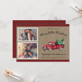 kerstboomboom 2 Kaart met kerstmis (Voorkant / Achterkant in situ)