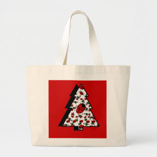kerstboomboom grote tote bag